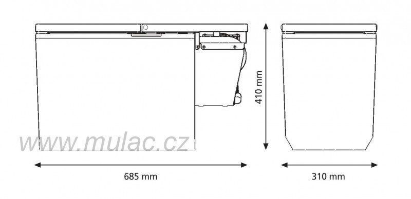 TB30AM kompresorová autochladnička Indel B 12/24V pro Mercedes Actros MP4