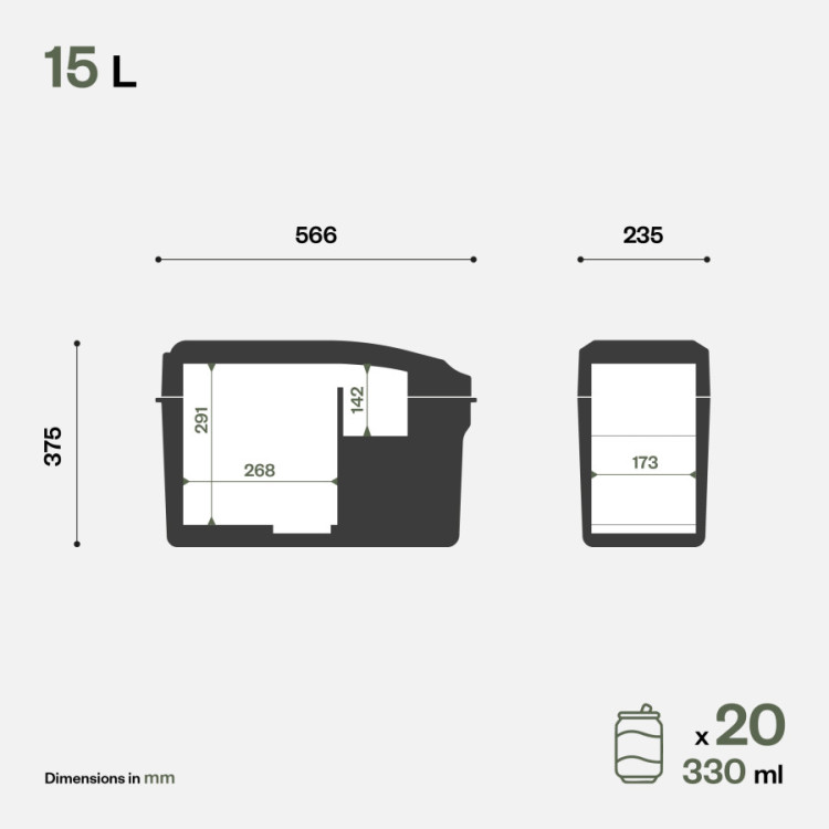 ITB15 Indel B kompresorová autochladnička , 12/24V, 15 litrů
