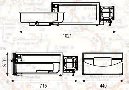 Vestavná kompresorová autochladnička TB36AM Indel B 12/24V, 36litru, termostat č. 4