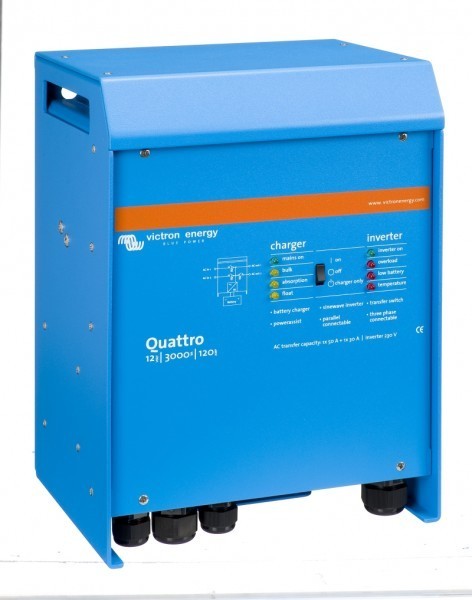 Quattro 24/3000/70-50/30. Měnič napětí / nabíječ / UPS. 24V 70A 3000W č. 1