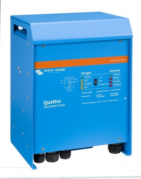 Quattro 12/3000/120-50/30. měnič napětí / nabíječ / UPS. 12V 120A 3000W č. 1