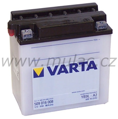 Motobaterie VARTA 509016 YB9L-A2 12V 9Ah 80A č. 1