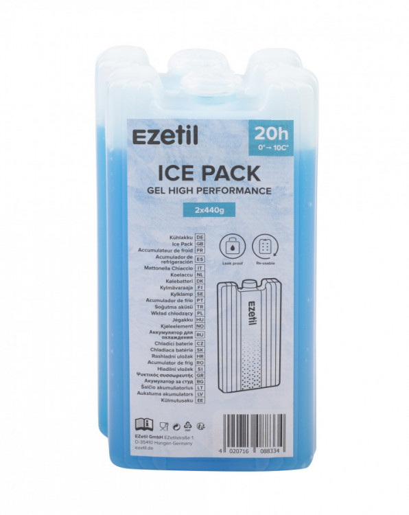 Chladící vložky do termotašky 2x440g GEL 20h Ezetil