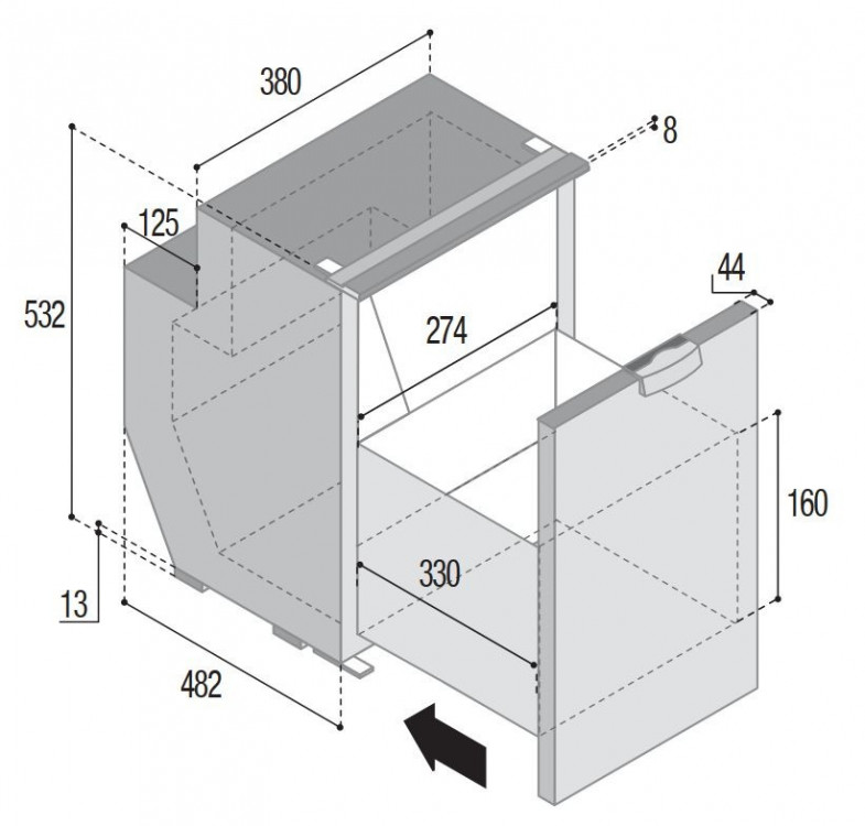 C51DW Vitrifrigo rozměry