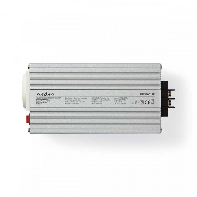 Měnič napětí 12V 230V 300W NEDIS s USB výstupem. PIMS30012E č.4