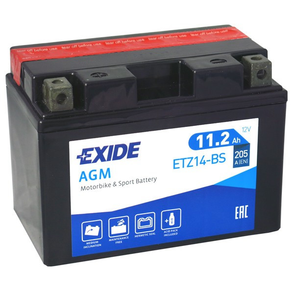 Motobaterie EXIDE ETZ14-BS 12V 11,2Ah 230A