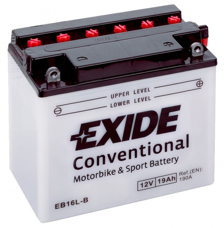 Motobaterie EXIDE EB16L-B 12V 19Ah 190A