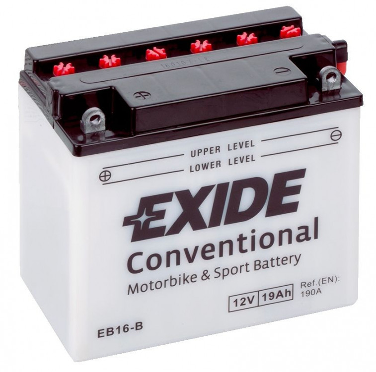 Motobaterie EXIDE EB16-B 12V 19Ah 190A