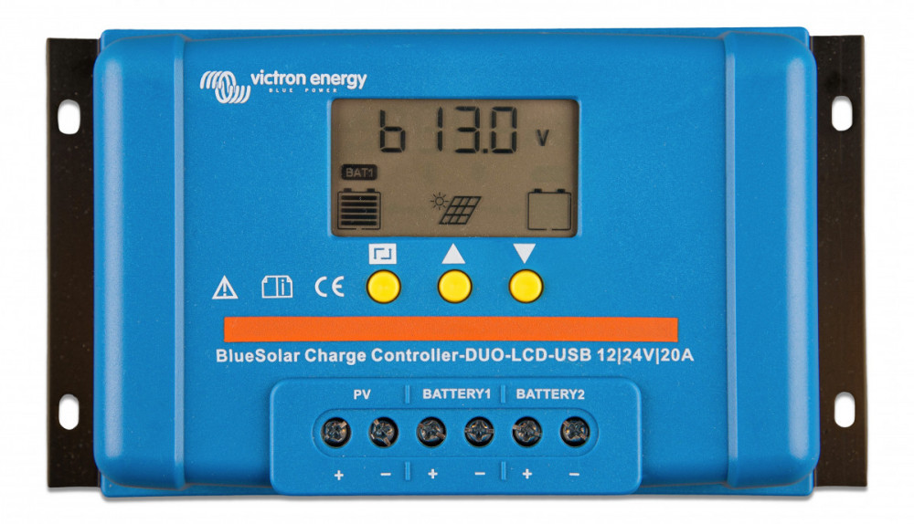 Victron Energy PWM  DUO 12/24V 20A LCD+USB pro dvě baterie