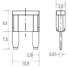 Pojistka nožová MINI 15A č.2