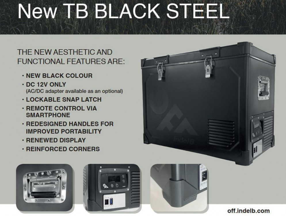 TB100 STEEL BLACK OFF Indel B kompresorová autochladnička, 97L, 12/24V č.10