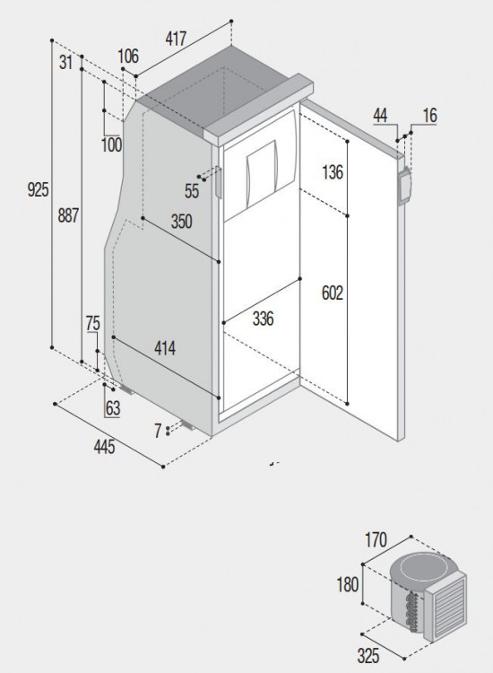 Vitrifrigo SLIM90 CHR 12/24V 90 litrů - šedá č.4