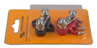 Victron Dual Terminal Stud M8-linked set (1 red/1 black) č.1