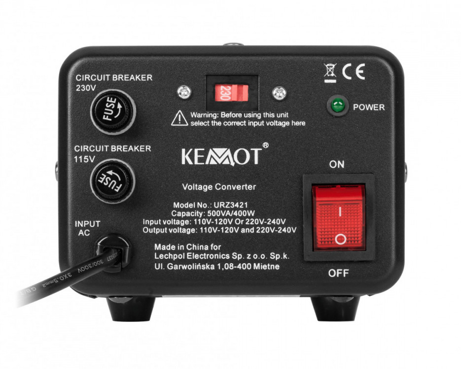 KEMOT URZ3421 měnič 230V <->110V 400W/500VA č.2