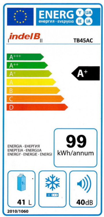 TB45AC kompresorová chladnička Indel B na 230V AC, 39 litrů č.4