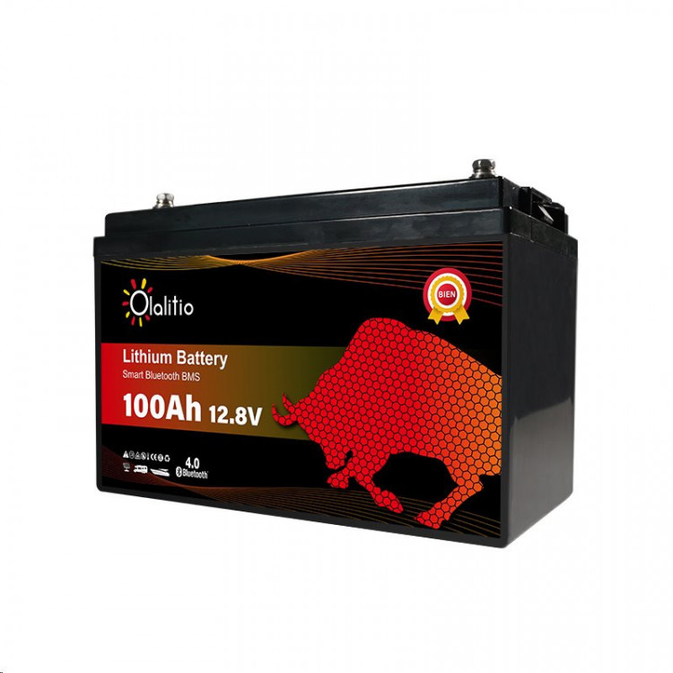 OLALITIO LiFePO4 Smart BMS 12,8V/100Ah 1280Wh OLA-12-100