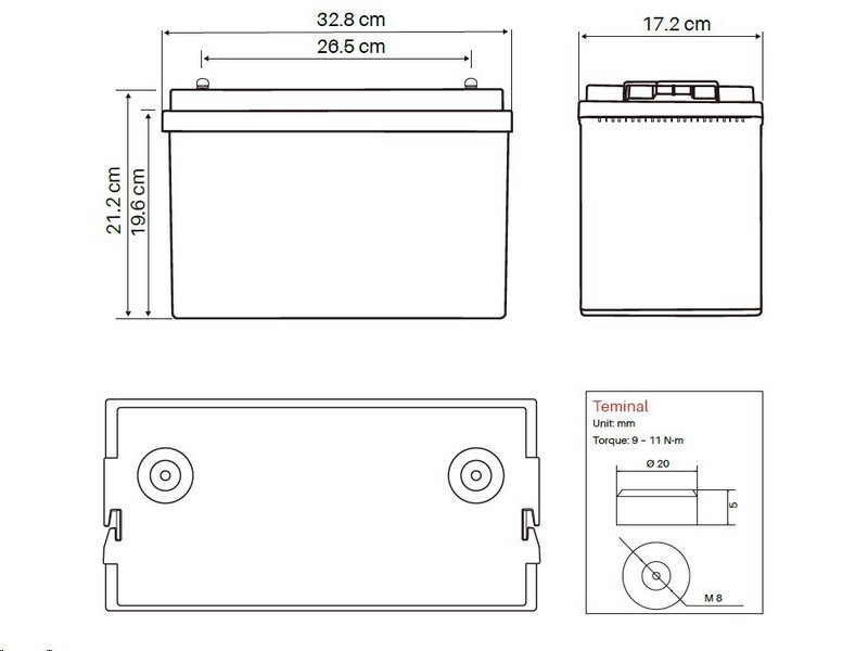 OLALITIO LiFePO4 Smart BMS 12,8V/100Ah 1280Wh OLA-12-100 č.5