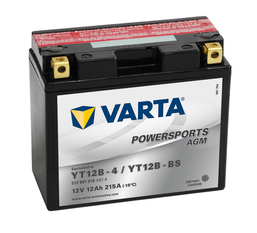 Motobaterie 512901 VARTA YT12B-BS 12V 12Ah 190A AGM č. 1