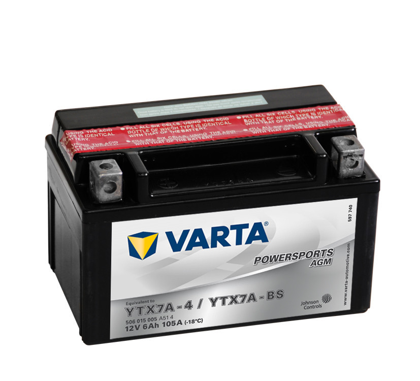 Motobaterie 506015 VARTA YTX7A-BS 12V 6Ah 50A AGM č. 1