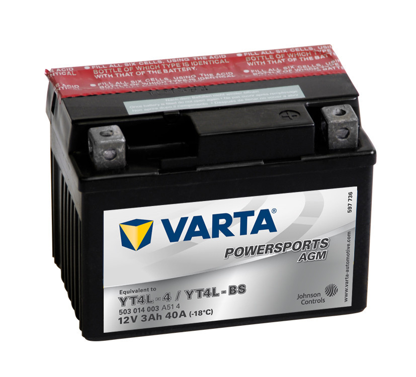 Motobaterie 503014 VARTA YT4L-BS 12V 3Ah 30A AGM č. 1