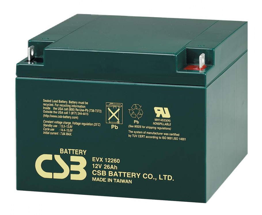 Záložní baterie EVX12260 CSB 12V/26Ah č. 1