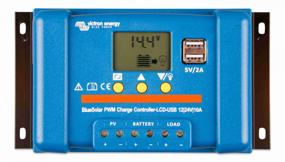 Victron Energy BlueSolar PWM 12/24V 10A LCD+USB č.1