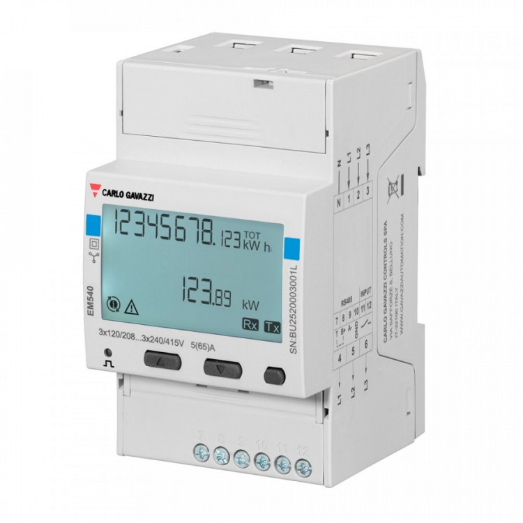 EM540 Carlo Gavazzi měřič proudu, 3 Fáze - max 65A/fázi