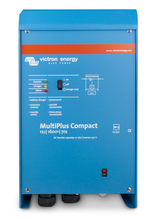 MultiPlus C 12/1600/70-16, měnič napětí / nabíječ / UPS. 12V 70A 1600W